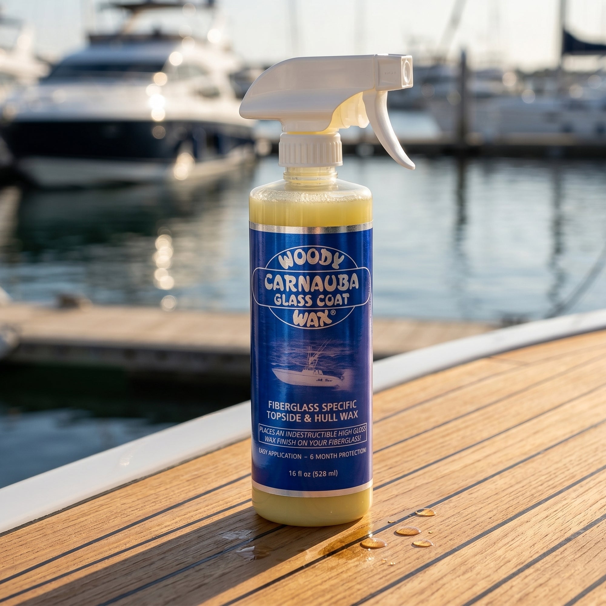 Carnauba Glass Coat Spray | Premium Boat Wax for Fiberglass & Gel Coat