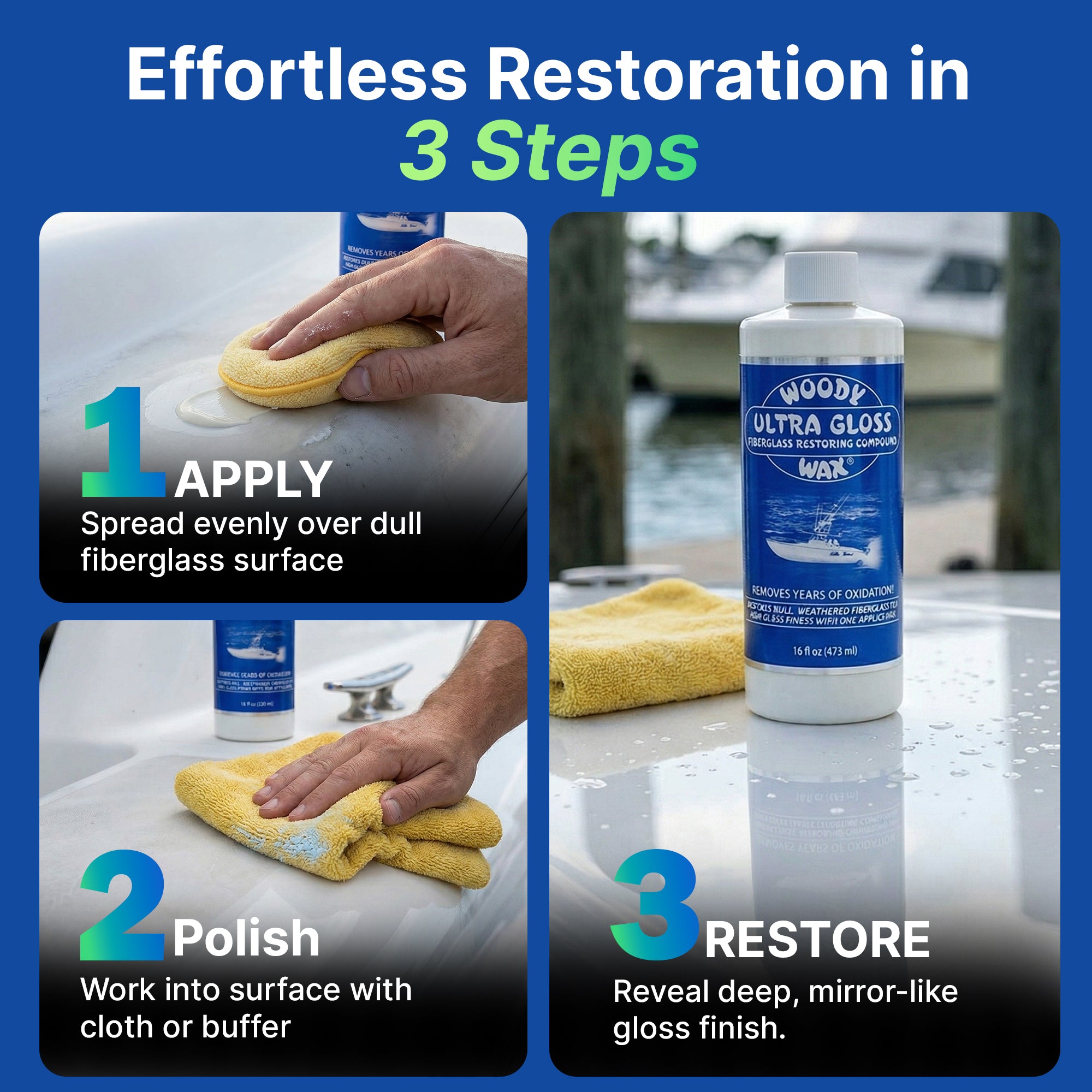 Ultra Gloss Restoring Compound | Fiberglass Oxidation Remover