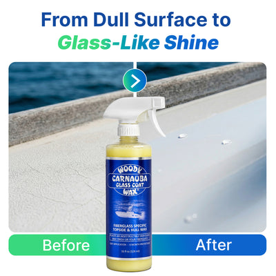 Carnauba Glass Coat Spray | Premium Boat Wax for Fiberglass & Gel Coat