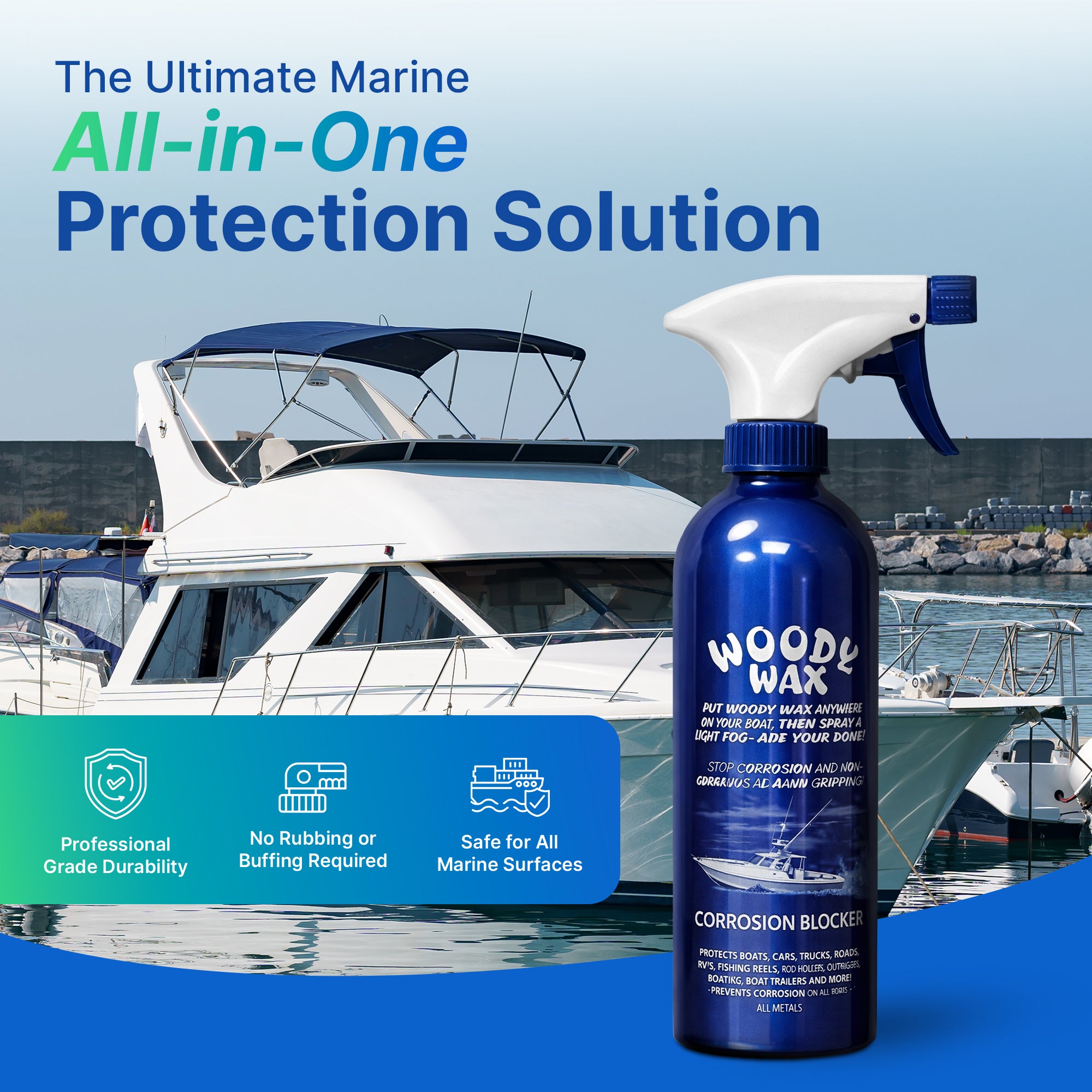 Boat Protection Spray | Non-Skid Deck Wax & Metal Restorer
